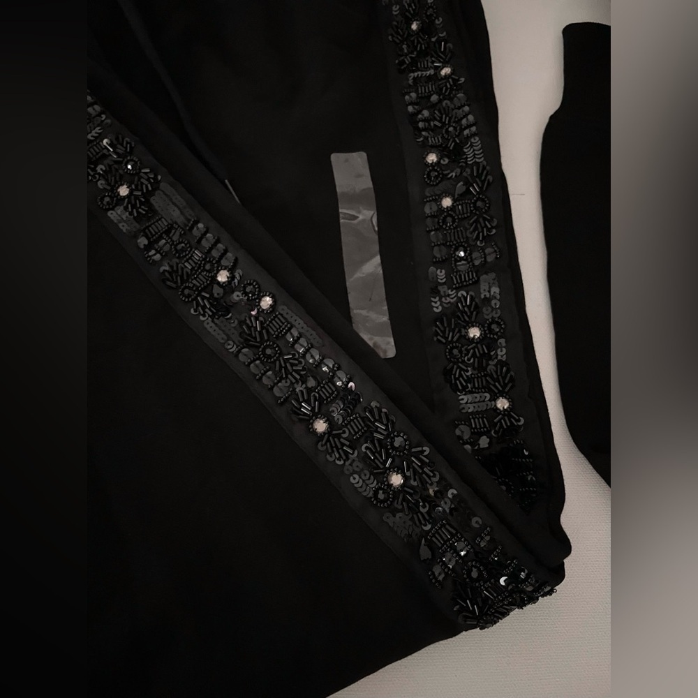 SET POLO RALPH LAUREN Embellished Logo French Terry Hoodie Jogger L Black bling - Picture 7 of 17